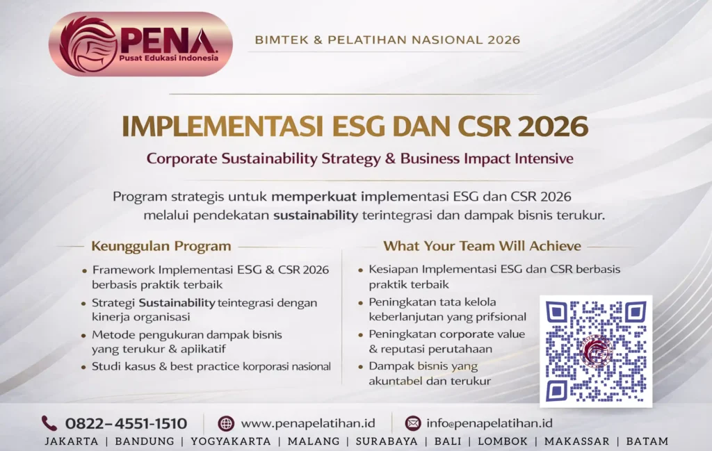 Pelatihan Implementasi ESG dan CSR 2026