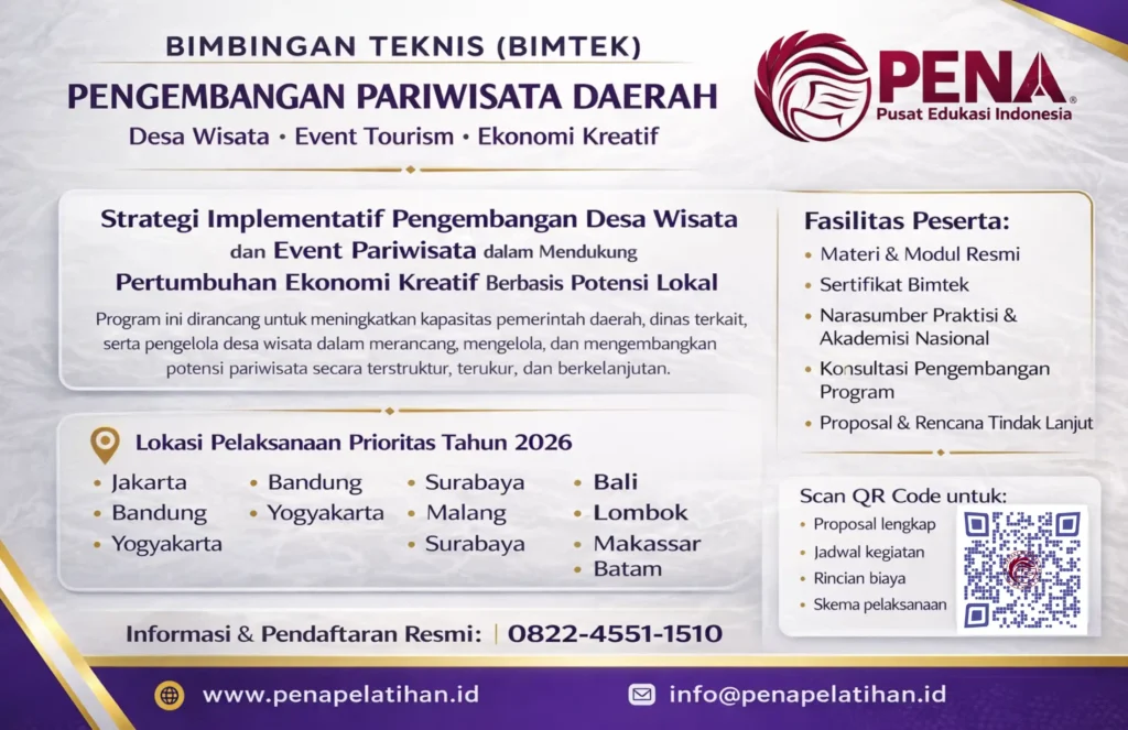 Bimtek Pengembangan Pariwisata Daerah 2026