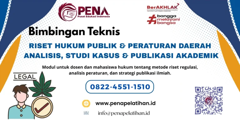 Bimtek Riset Hukum Publik dan Peraturan Daerah 2026