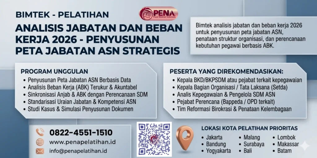 Bimtek Analisis Jabatan dan Beban Kerja 2026 – Penyusunan Peta Jabatan ASN Strategis