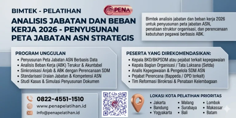 Bimtek Analisis Jabatan dan Beban Kerja 2026 – Penyusunan Peta Jabatan ASN Strategis