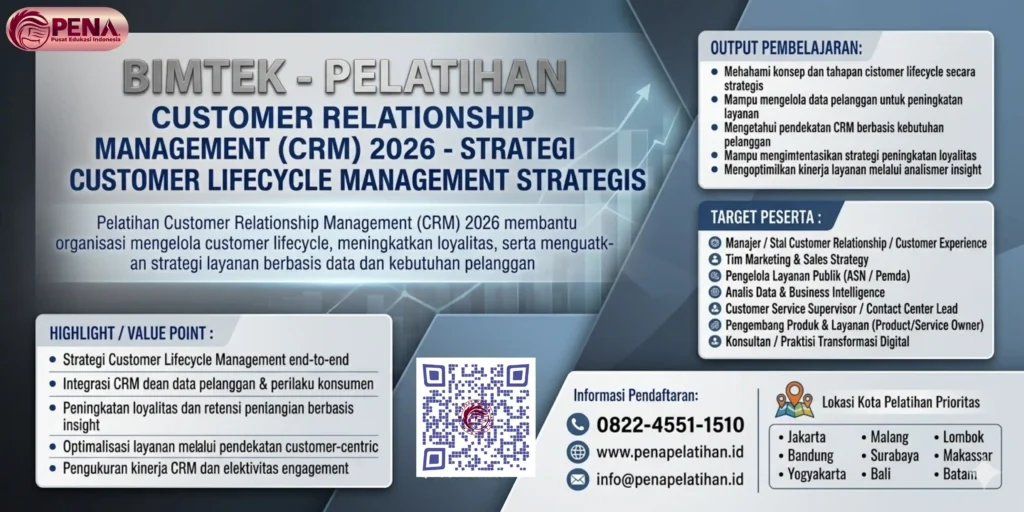 Pelatihan Customer Relationship Management (CRM) 2026 – Strategi Customer Lifecycle Management Strategis