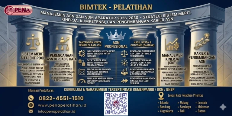 Bimtek Manajemen ASN dan SDM Aparatur 2026-2030 – Strategi Sistem Merit, Kinerja, Kompetensi, dan Pengembangan Karier ASN