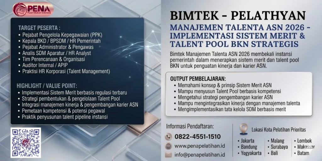 Bimtek Manajemen Talenta ASN 2026 – Implementasi Sistem Merit & Talent Pool BKN Strategis