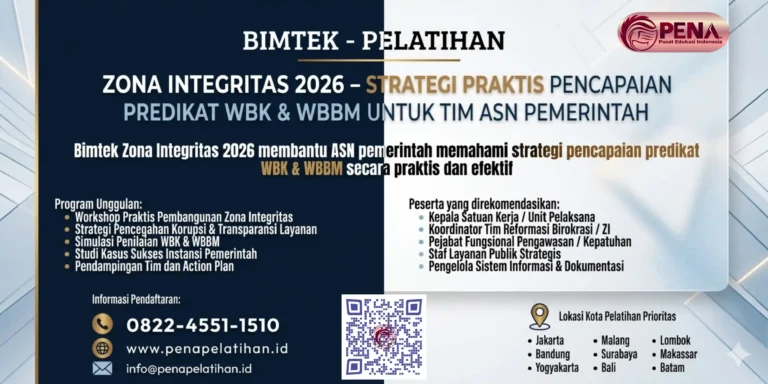 Bimtek Zona Integritas 2026 – Strategi Praktis Pencapaian Predikat WBK & WBBM untuk Tim ASN Pemerintah