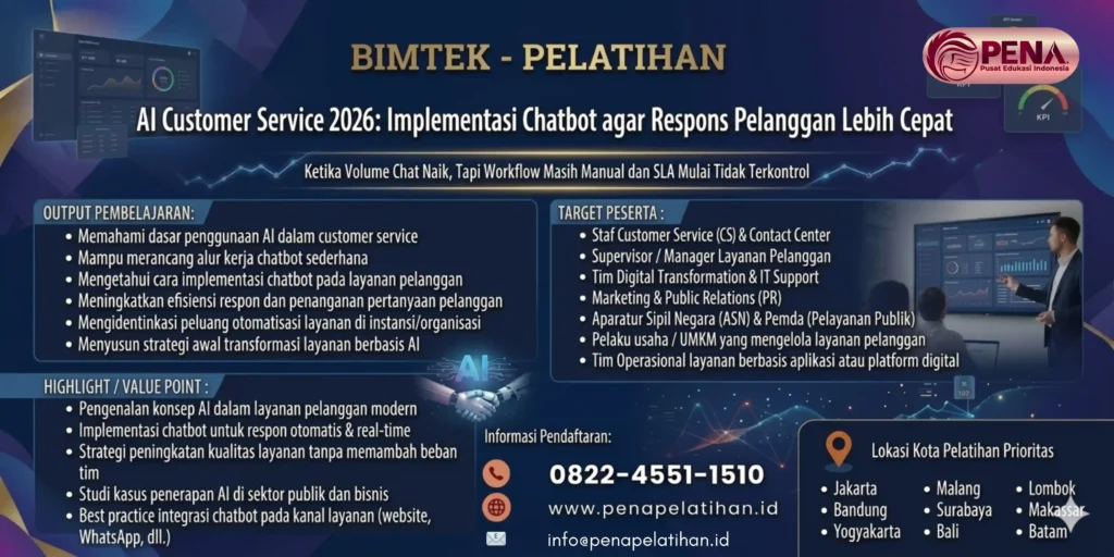 Pelatihan AI Customer Service 2026: Implementasi Chatbot agar Respons Pelanggan Lebih Cepat