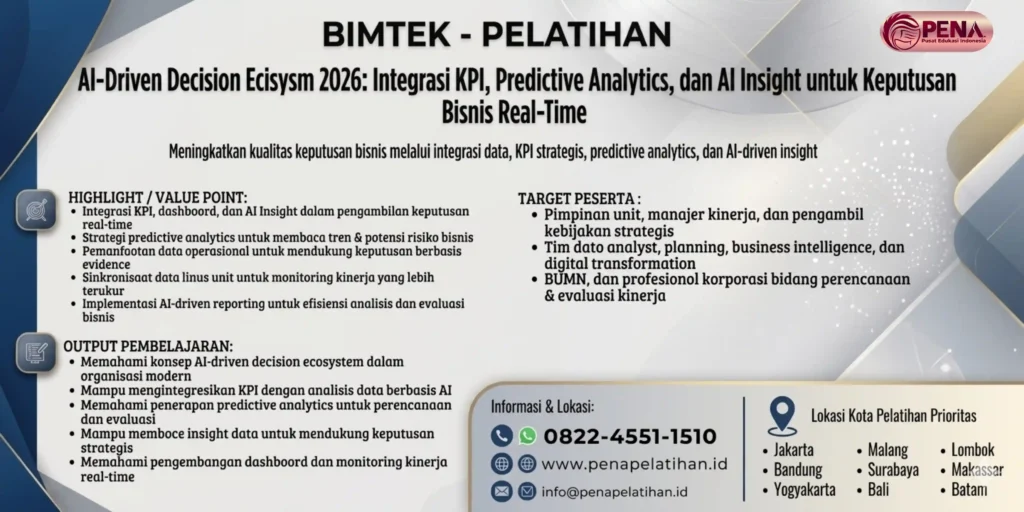 AI-Driven Decision Ecosystem 2026: Integrasi KPI, Predictive Analytics, dan AI Insight untuk Keputusan Bisnis Real-Time
