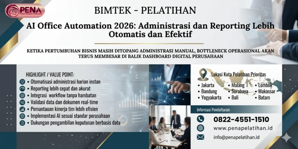 Pelatihan AI Office Automation 2026: Administrasi dan Reporting Lebih Otomatis dan Efektif
