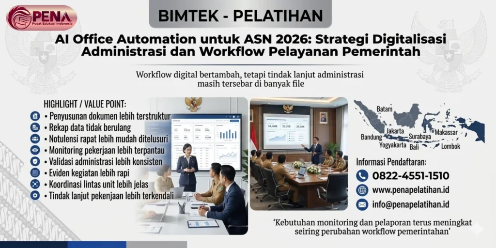 Bimtek AI Office Automation untuk ASN 2026: Strategi Digitalisasi Administrasi dan Workflow Pelayanan Pemerintah