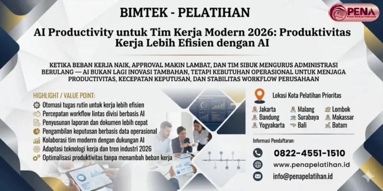 Pelatihan AI Productivity untuk Tim Kerja Modern 2026: Produktivitas Kerja Lebih Efisien dengan AI
