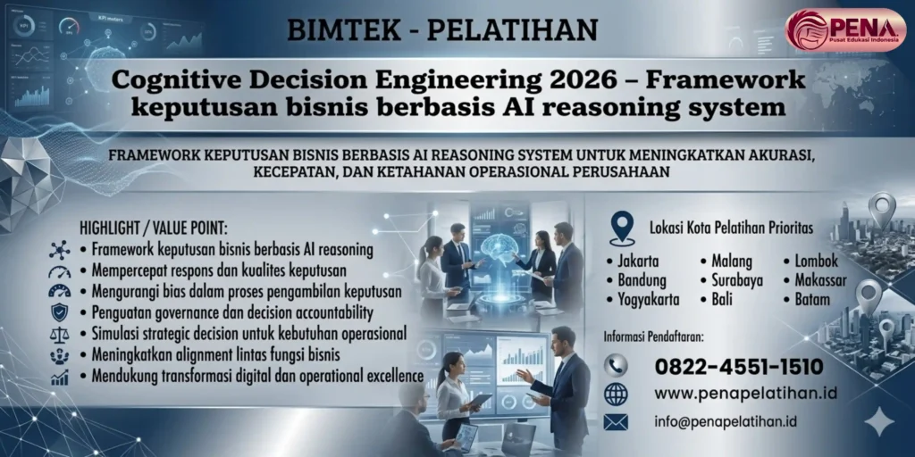 Pelatihan Cognitive Decision Engineering 2026 – Framework keputusan bisnis berbasis AI reasoning system