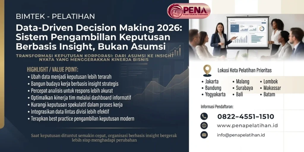Pelatihan Data-Driven Decision Making 2026: Sistem Pengambilan Keputusan Berbasis Insight, Bukan Asumsi