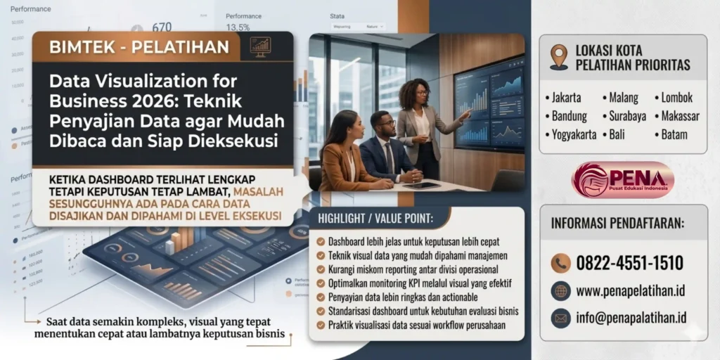 Pelatihan Data Visualization for Business 2026: Teknik Penyajian Data agar Mudah Dibaca dan Siap Dieksekusi