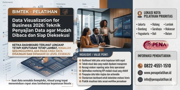 Pelatihan Data Visualization for Business 2026: Teknik Penyajian Data agar Mudah Dibaca dan Siap Dieksekusi
