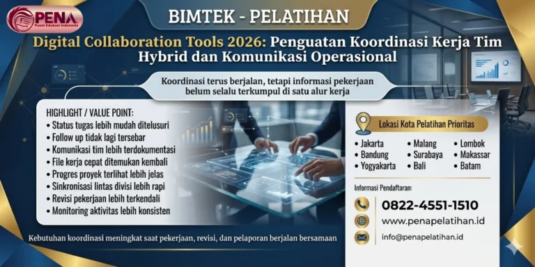 Pelatihan Digital Collaboration Tools 2026: Penguatan Koordinasi Kerja Tim Hybrid dan Komunikasi Operasional