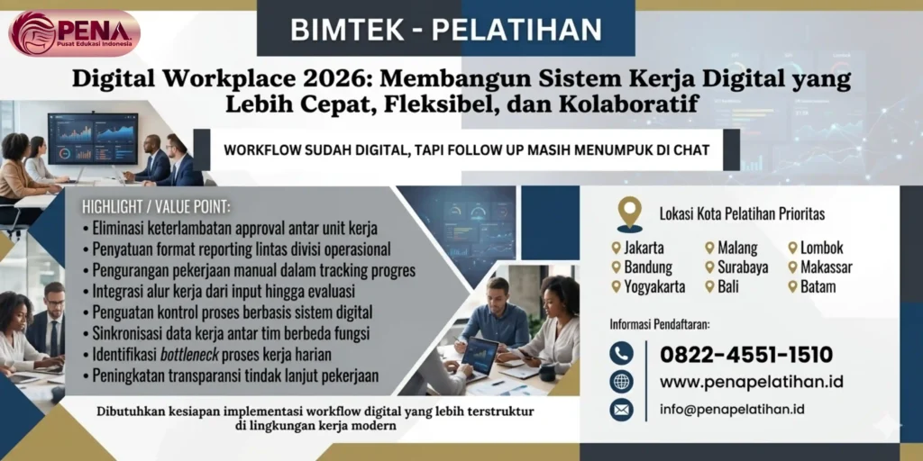 Pelatihan Digital Workplace 2026: Membangun Sistem Kerja Digital yang Lebih Cepat, Fleksibel, dan Kolaboratif