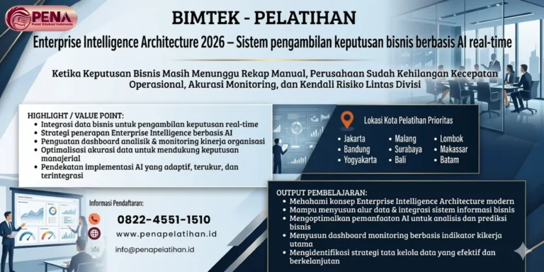 Pelatihan Enterprise Intelligence Architecture 2026 – Sistem pengambilan keputusan bisnis berbasis AI real-time