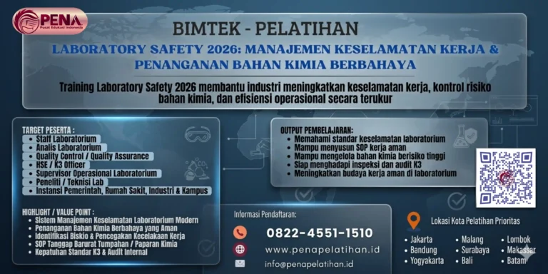 Training Laboratory Safety 2026: Manajemen Keselamatan Kerja & Penanganan Bahan Kimia Berbahaya