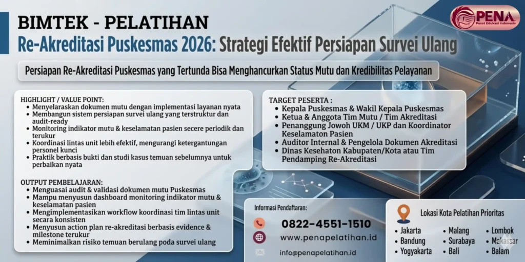 Bimtek Re-Akreditasi Puskesmas 2026: Strategi Efektif Persiapan Survei Ulang