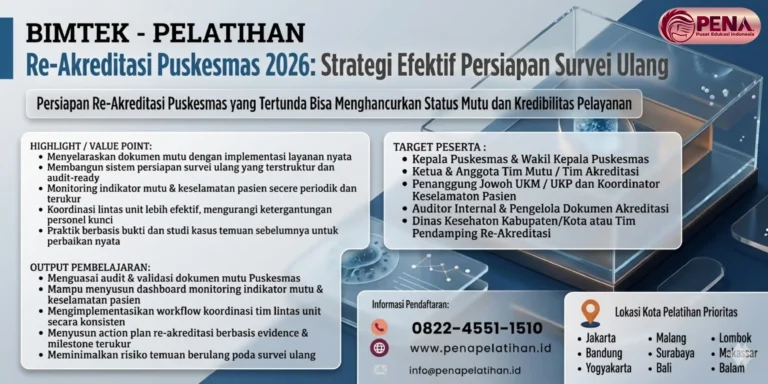 Bimtek Re-Akreditasi Puskesmas 2026: Strategi Efektif Persiapan Survei Ulang
