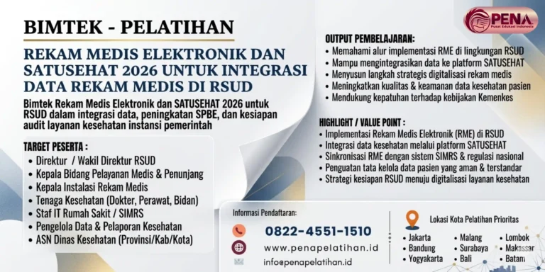 Bimtek Rekam Medis Elektronik dan SATUSEHAT 2026 untuk Integrasi Data Rekam Medis di RSUD