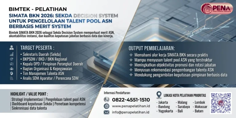 Bimtek SIMATA BKN 2026: Sekda Decision System untuk Pengelolaan Talent Pool ASN Berbasis Merit System