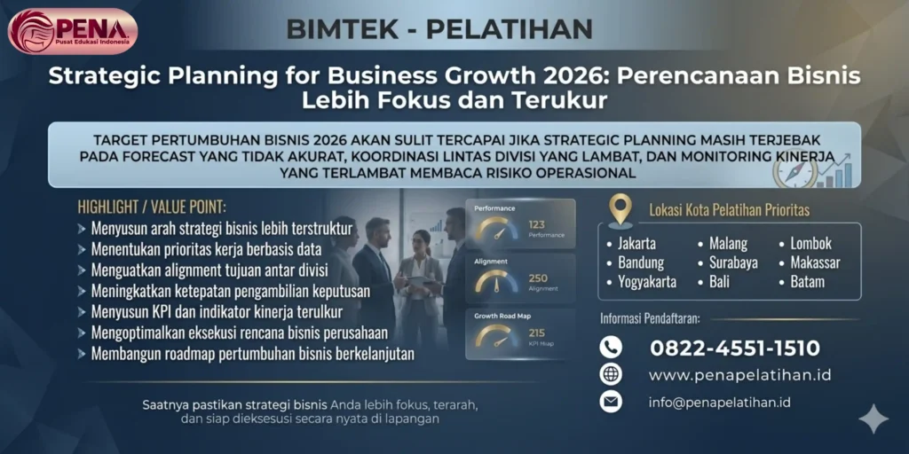Pelatihan Strategic Planning for Business Growth 2026: Perencanaan Bisnis Lebih Fokus dan Terukur