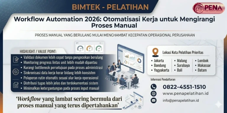 Pelatihan Workflow Automation 2026: Otomatisasi Kerja untuk Mengurangi Proses Manual