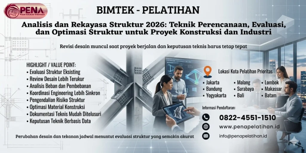 Pelatihan Analisis dan Rekayasa Struktur 2026: Teknik Perencanaan, Evaluasi, dan Optimasi Struktur untuk Proyek Konstruksi dan Industri
