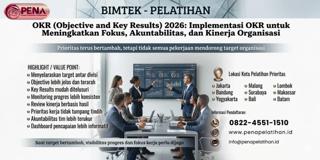 Pelatihan OKR (Objective and Key Results) 2026: Implementasi OKR untuk Meningkatkan Fokus, Akuntabilitas, dan Kinerja Organisasi