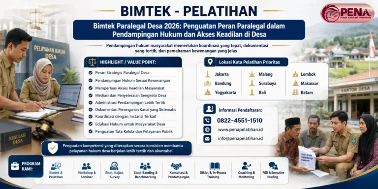 Bimtek Paralegal Desa 2026: Penguatan Peran Paralegal dalam Pendampingan Hukum dan Akses Keadilan di Desa