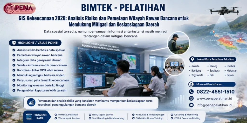 Bimtek GIS Kebencanaan 2026: Analisis Risiko dan Pemetaan Wilayah Rawan Bencana untuk Mendukung Mitigasi dan Kesiapsiagaan Daerah