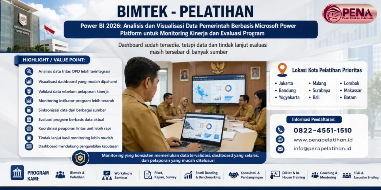 Bimtek Power BI 2026: Analisis dan Visualisasi Data Pemerintah Berbasis Microsoft Power Platform untuk Monitoring Kinerja dan Evaluasi Program