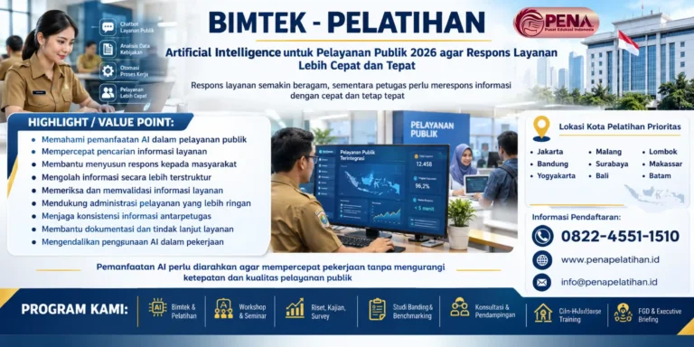 Bimtek Artificial Intelligence untuk Pelayanan Publik 2026 agar Respons Layanan Lebih Cepat dan Tepat