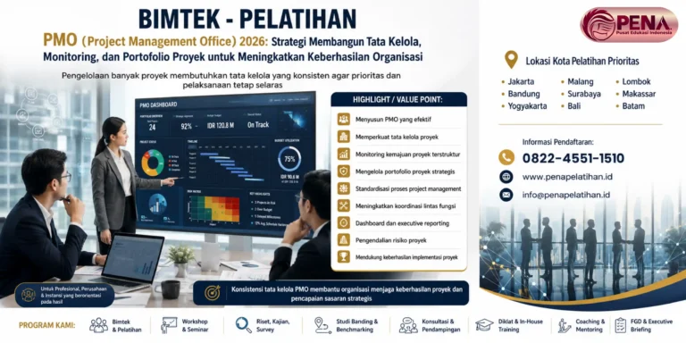 Pelatihan PMO (Project Management Office) 2026: Strategi Membangun Tata Kelola, Monitoring, dan Portofolio Proyek untuk Meningkatkan Keberhasilan Organisasi
