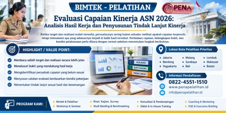 Bimtek Evaluasi Capaian Kinerja ASN 2026: Analisis Hasil Kerja dan Penyusunan Tindak Lanjut Kinerja