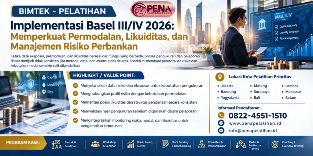 Pelatihan Implementasi Basel III/IV 2026: Memperkuat Permodalan, Likuiditas, dan Manajemen Risiko Perbankan
