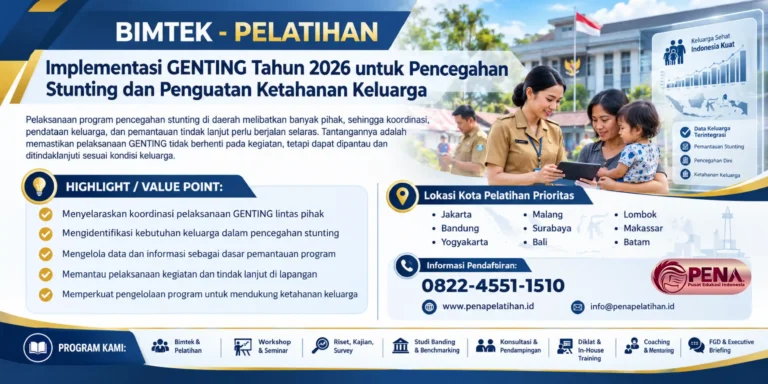 Bimtek Implementasi GENTING Tahun 2026 untuk Pencegahan Stunting dan Penguatan Ketahanan Keluarga