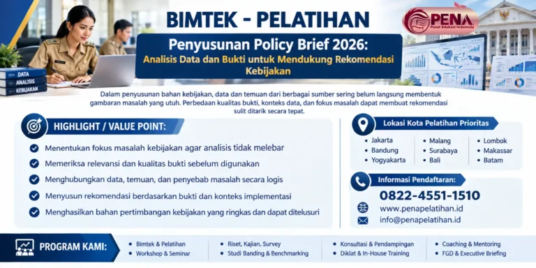 Bimtek Penyusunan Policy Brief 2026: Analisis Data dan Bukti untuk Mendukung Rekomendasi Kebijakan