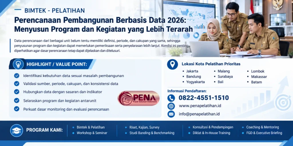 Bimtek Perencanaan Pembangunan Berbasis Data 2026: Menyusun Program dan Kegiatan yang Lebih Terarah